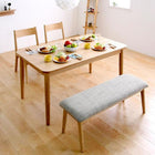ダイニング 4点セット テーブル+チェア2脚+ベンチ1脚 W130 天然木ロースタイル