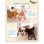 ダイニングテーブル 単品 W40-120 天然木 バタフライ伸長式 エクステンション 収納