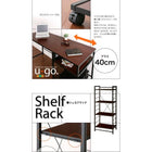 パソコンデスク 幅 100 コンパクト収納付き 3点セット デスク + サイドワゴン + シェルフラック