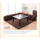 こたつ用フロアコーナーソファ コの字 マット部分サイズ 190×190cm 厚さ40mm