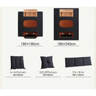 ラグ コットン100% 洗える デニムキルティングラグ クッション リビングクッション