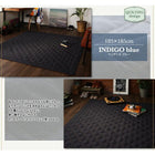 ラグ コットン100% 洗える デニムキルティングラグ クッション フリーマット