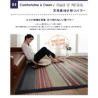 い草ラグ ラグ 191×191 デニム × マルチパターン柄 純国産