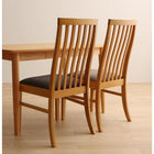 ダイニング 5点セット テーブル + チェア4脚 W115 ファミリー向け タモ材 ハイバックチェア