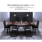 伸縮式 ダイニング 7点セット テーブル + チェア6脚 W140-240 ハイ バックチェア ウォールナット材