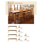 伸縮式 ダイニング 9点セット テーブル + チェア8脚 W140-240 ハイバックチェア オーク材 ダイニング