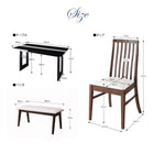 ダイニング 4点セット テーブル + チェア2脚 + ベンチ1脚 W150 シンプルモダン ハイバックチェア ダイニング