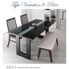 ダイニング 5点セット テーブル + チェア4脚 W150 シンプルモダン ハイバックチェア ダイニング