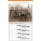 ダイニングテーブル W150 天然木 ウォールナット無垢材 ハイバックチェア