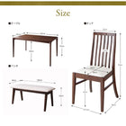 ダイニングテーブル W150 天然木 ウォールナット無垢材 ハイバックチェア