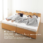 大容量収納 チェストベッド フランスベッド マルチラススーパースプリングマットレス付き A+A ワイドK240 SD×2 鍵 ガード付き