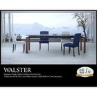 ダイニング 7点セット テーブル + チェア6脚 W140-240 天然木 ウォールナット材 伸縮ダイニングセット