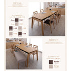 ダイニング 5点セット テーブル + チェア4脚 W140-240 天然木オーク材 スライド伸縮式 ダイニングセット