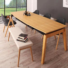 ダイニング6点セット(テーブル+チェア4脚+ベンチ1脚) W140-240 オーク材 スライド伸縮式
