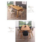 ダイニング7点セット(テーブル+チェア6脚) W140-240 オーク材 スライド伸縮式