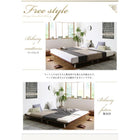 ステージ ボードベッド スタンダードポケットコイル 木脚 ダブル フレーム幅160