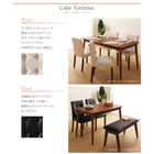 ダイニング 4点セット(テーブル+チェア2+ベンチ1) W115 さっと拭ける PVC