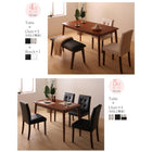 ダイニング 5点セット(テーブル+チェア4) W150 さっと拭ける PVC