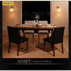 ダイニング 5点セット(テーブル+チェア4) W150 ホテルスタイル レザー