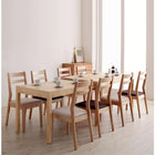 伸縮テーブル ダイニングセット 9点セット テーブル+チェア8脚 W135-235 最大235cm スライド伸縮