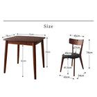 ダイニング 3点セット テーブル + チェア2脚 W75 モダン おしゃれ ダイニング