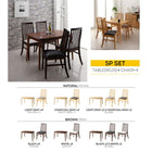 ダイニング 5点セット テーブル + チェア4脚 ブラウン W115 新婚カップル向け ハイバックチェア