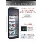 コレクションラック ワイド 本体 引き戸タイプ 背面ミラー2枚セット 奥行39