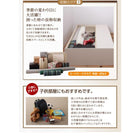 チェストベッド_大容量 ベッドフレームのみ マットレス無し セミシングル