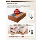 チェストベッド_大容量 薄型プレミアムボンネルコイル シングル