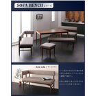 ダイニングソファ単品 ナチュラル バックレストタイプ 2P