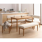 ベンチ単品 ナチュラル 2人掛け