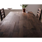 ダイニング 5点セット(テーブル+チェア4) オーク 板座 W160 総無垢材 ワイド