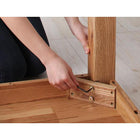 ダイニングチェア 2組 オーク 板座 総無垢材 ワイド