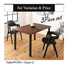 ダイニング 5点セット(テーブル+チェア4) W150 ミックススタイル