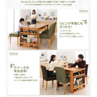 ダイニングテーブル 単品 W120-180 3段階伸長式 エクステンション 収納ラック付