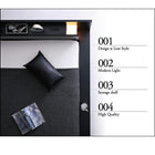 ローベッド セミダブル モダンライト コンセント付き スタンダードボンネルコイルマットレス付き