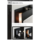 ローベッド シングル モダンライト コンセント付き 国産カバーポケットコイルマットレス付き