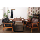 ダイニング 3点セット(テーブル+2人掛けソファ2) W150 ヴィンテージスタイル