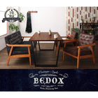 ダイニング 5点セット(テーブル+1人掛けソファ4) W120 ヴィンテージスタイル