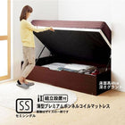 ベッド ガス式跳ね上げ セミシングル 薄型プレミアムボンネルコイル 横開き 深さグランド 組立設置付