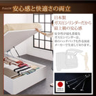 ガス圧式跳ね上げベッド 組立設置付 ベッドフレームのみ 縦開き セミダブル 深さレギュラー