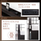 ガス圧式跳ね上げベッド 組立設置付 ベッドフレームのみ 縦開き セミシングル 深さグランド