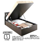 ガス圧式跳ね上げベッド 組立設置付 フランスベッド マルチラススーパースプリング 縦開き シングル 深さレギュラー