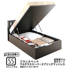 ガス圧式跳ね上げベッド 組立設置付 フランスベッド マルチラススーパースプリング 縦開き セミシングル 深さラージ