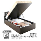 ガス圧式跳ね上げベッド 組立設置付 フランスベッド マルチラススーパースプリング 縦開き セミダブル 深さラージ