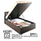 ガス圧式跳ね上げベッド 組立設置付 フランスベッド マルチラススーパースプリング 縦開き セミシングル 深さグランド