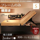 ガス圧式跳ね上げベッド 組立設置付 ベッドフレームのみ 横開き シングル 深さレギュラー