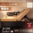 ガス圧式跳ね上げベッド 組立設置付 ベッドフレームのみ 横開き セミダブル 深さレギュラー