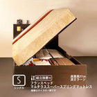 ガス圧式跳ね上げベッド 組立設置付 フランスベッド マルチラススーパースプリング 横開き シングル 深さラージ