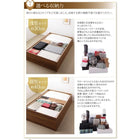 ベッドフレームのみ 収納付きベッド 大容量 シングル 深型 ホコリよけ床板